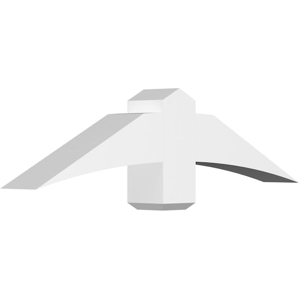 Ekena Millwork Bellingham Architectural Grade PVC Gable Bracket, 48"W x 12"H x 6"D x 6"F, 6/12 Pitch GBP048X12X0606BEL00 - main